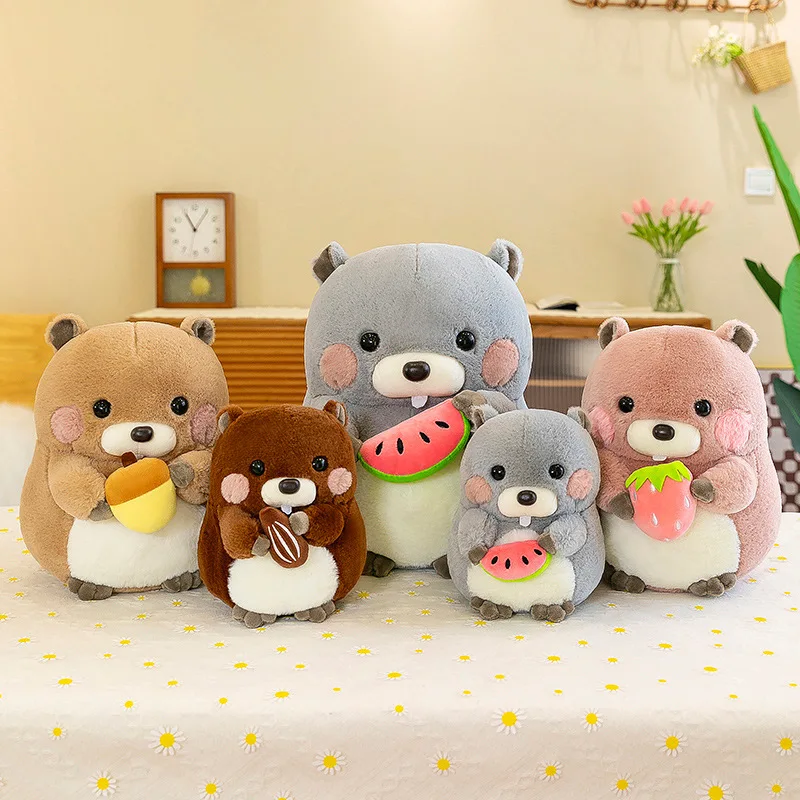 

Прямая поставка 20/30/40 см милая плюшевая кукла-мышь с едой, Детская кукла-питомец, большие милые плюшевые игрушки