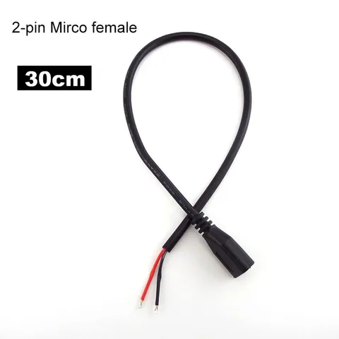 Male à 2 broches à 4 broches Micro USB 2.0 Type-C Connecteur Connecteur d'alimentation Câble extension