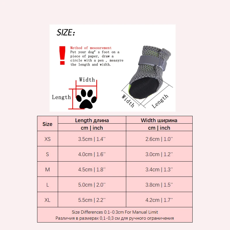 4Pcs/Set Breathable Sandals For Puppies Dogs Pet Chihuahua Yorkshire Little Small Animal Leopard Cat Boots Non-slip Footwear Pug images - 6