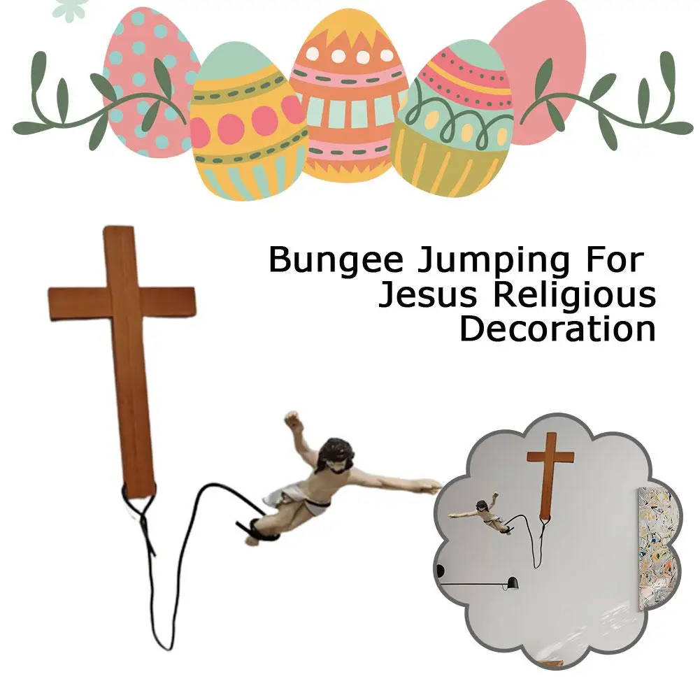 

Jumping Jesus Easter Atmosphere Decorative Ornaments Crafts Holiday Religious Decorations Gifts Tools Ornaments Hanging J6F8