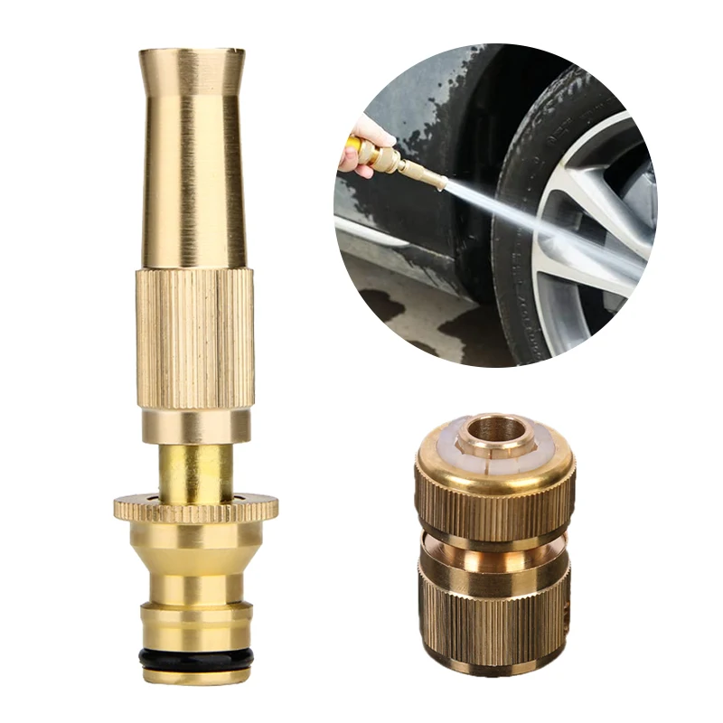 

Brass Spray Nozzle Water Gun High Pressure Car Washing Sprayer Adjustable Pressure Sprinkler Auto Washing Tools Accessories