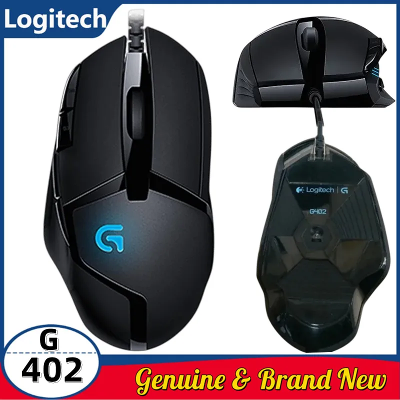 

Logitech G402 Hyperion Fury Wired Gaming Mouse, 4,000 DPI, Lightweight, 8 Programmable Buttons, Compatible with PC / Mac - Black