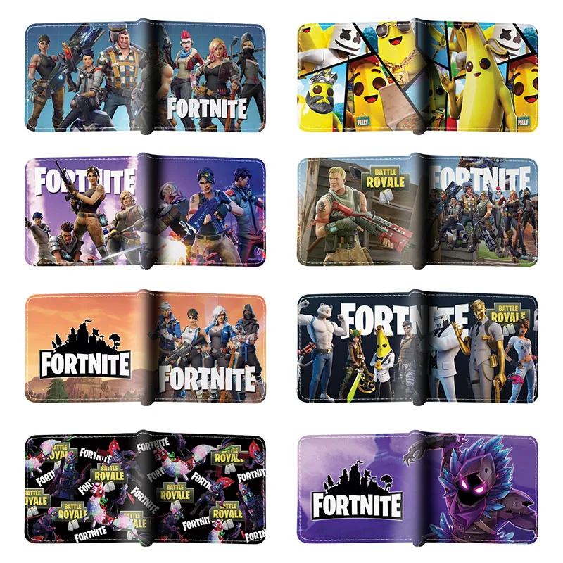 

Fortnite Wallet Anime Game Figure Print Short Card Holder Folding Coin Wallet Bag Christmas Gift