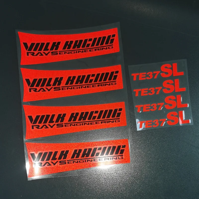 

4 шт., водонепроницаемые наклейки на спицы автомобиля Volk Racing TE37 SL
