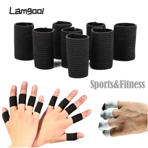 10Pcs Stretchy Sports Finger Sleeves Arthritis Support Finger Guard Outdoor Basketball Volleyball Fi in India