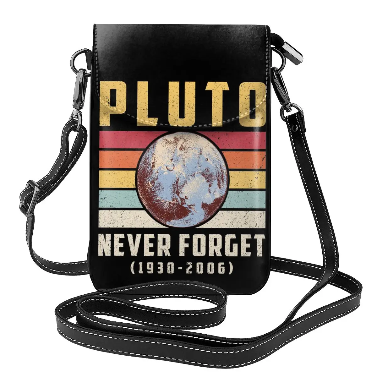 

Never Forget Pluto Shoulder Bag Words Retro Leather Travel Women Bags Student Gifts Purse