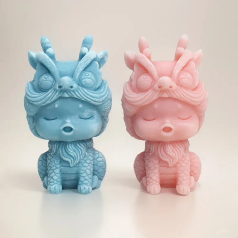 Силиконовая форма в форме дракона и свечи мультяшное 3D-украшение сделай сам для