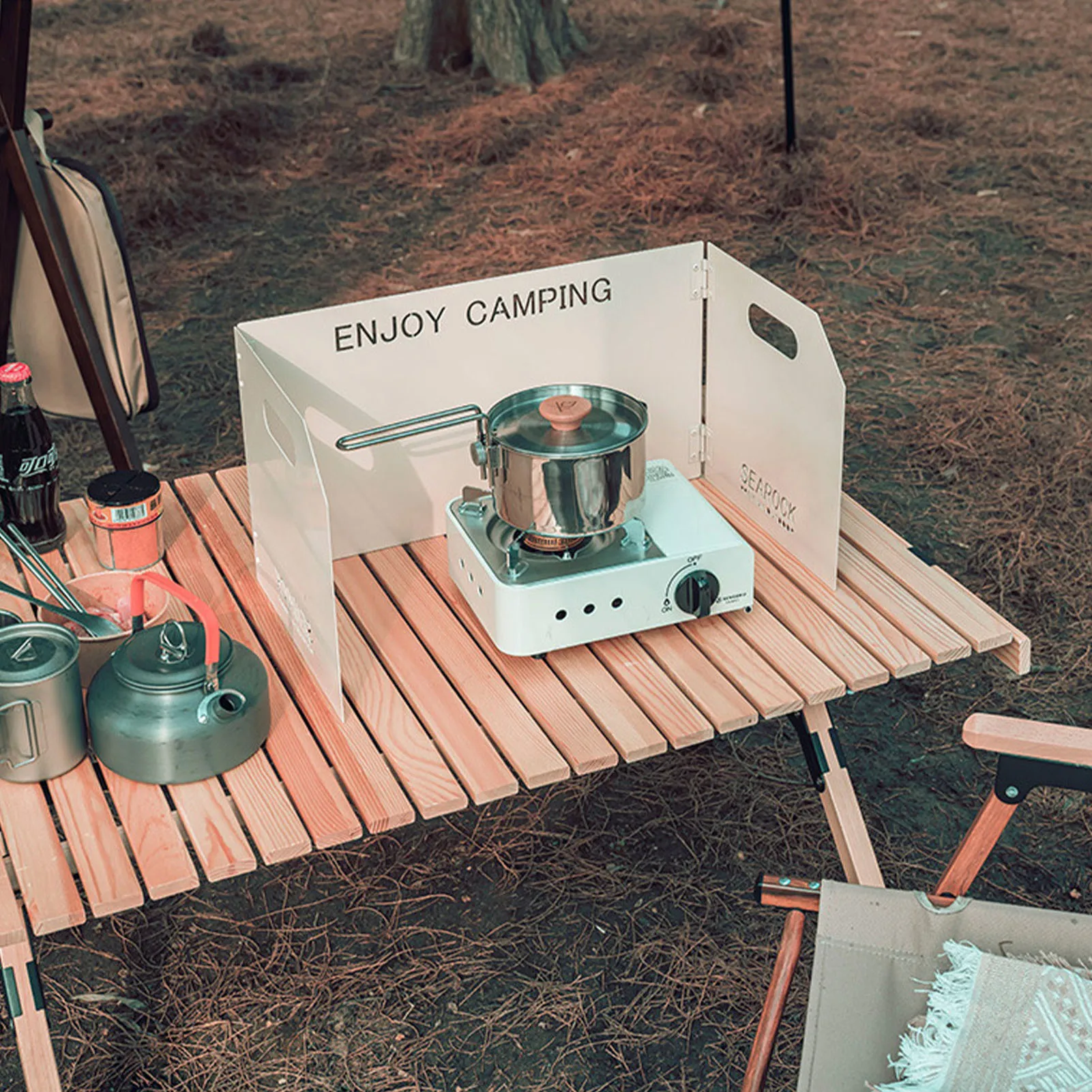 

Походный чайник, чайник для пикника, легкий чайник из нержавеющей стали для кемпинга, прочный аксессуар для самостоятельного вождения, приг...