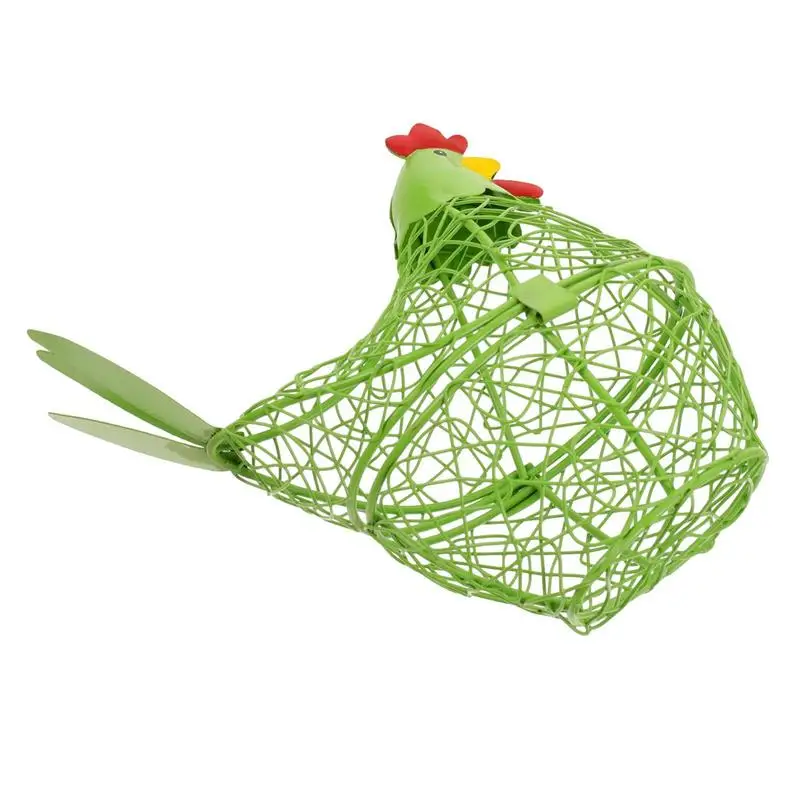 

Metal Wire Baskets Creative Chicken-shaped Egg Storage Container Reusable And Portable Kitchen Storage Basket Multifunctional