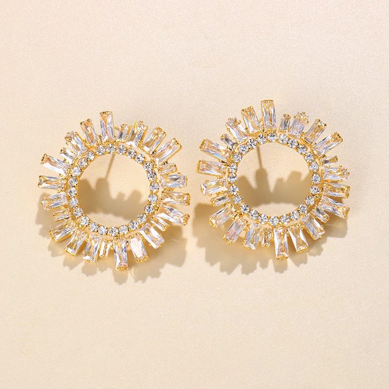 Роскошные серьги в винтажном стиле для женщин украшения ушей форме подсолнуха с