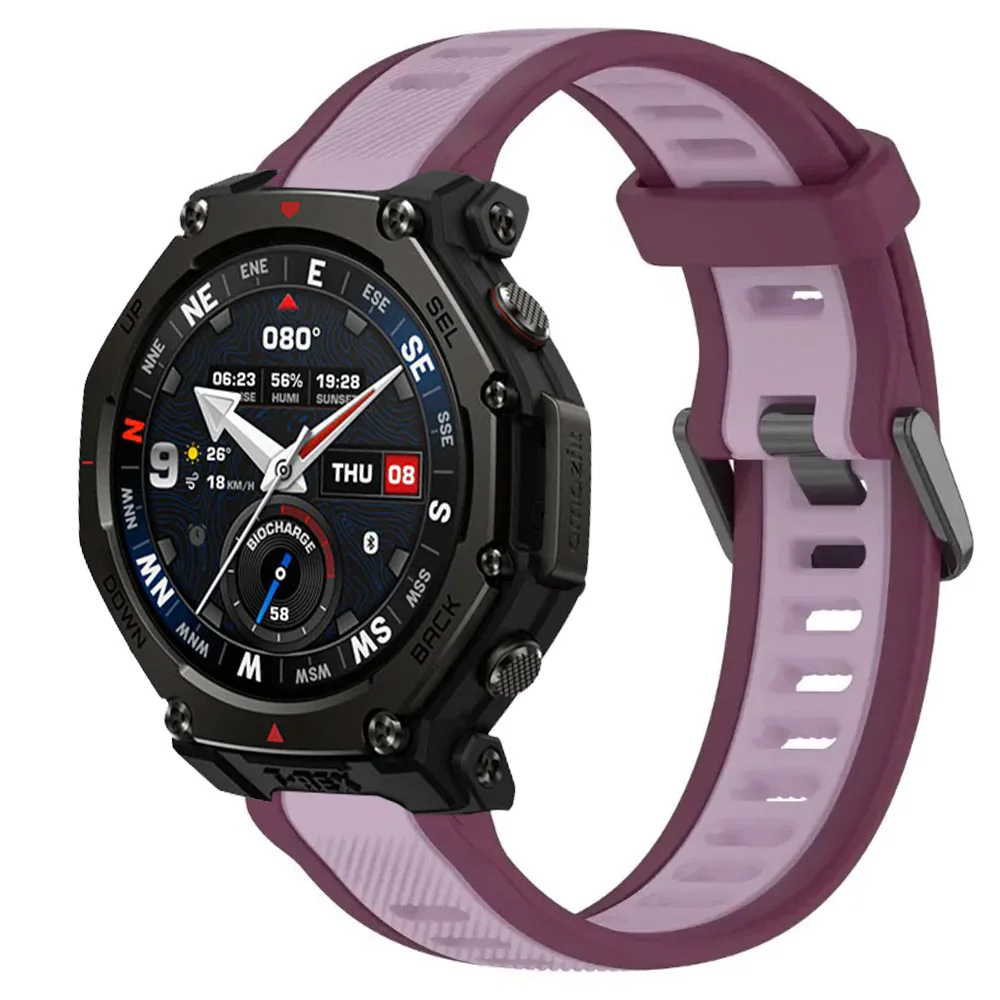 Фото Силиконовый ремешок 18/20/22 мм для Amazfit T-Rex3 Pro 48/44 мм, спортивный водонепроницаемый браслет для Amazfit Helio/Balance 2-1, сменный ремешок №5