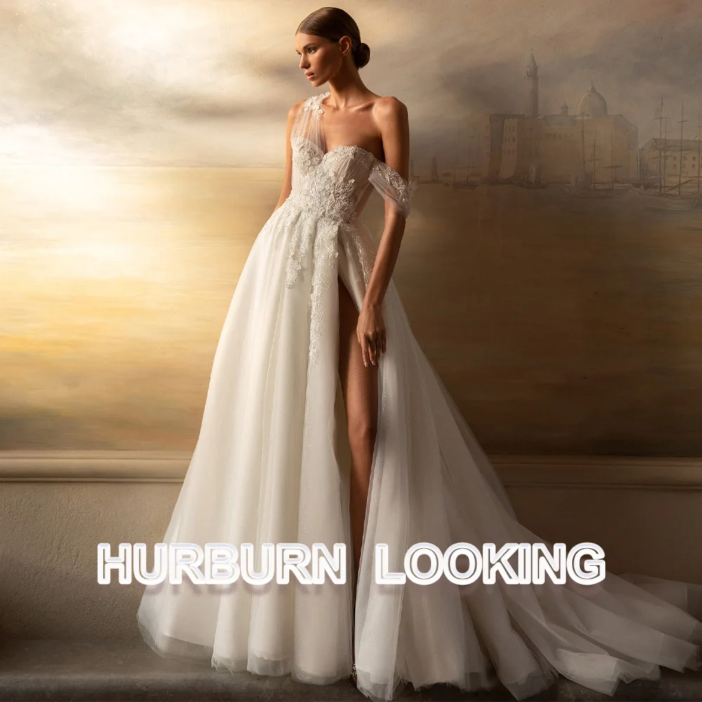 

HERBURN Sexy Wedding Dresses Simple High Slit Sweetheart Tulle Illusion 2023 Personalised Vestidos De Novia Vestido De Casamento