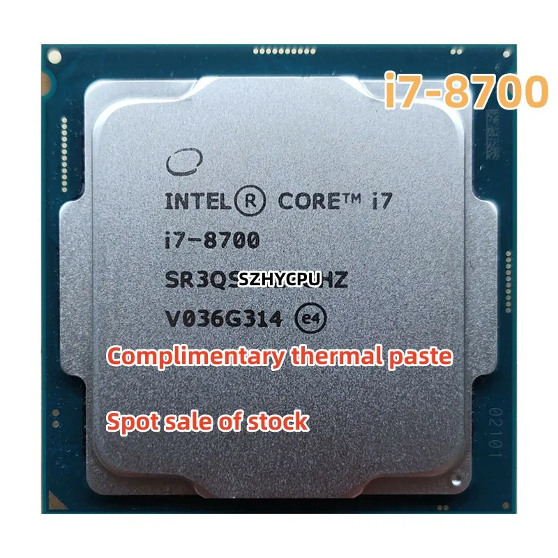 

Used Intel Core i7 8700 3.2GHz Six-Core Twelve-Thread 12M 65W CPU Processor LGA 1151