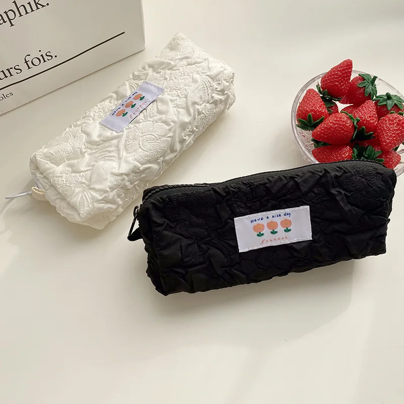 

Cute Embroidery Pencil Case Quality School Supplies Stationery Gift School Cute Pencil Box Pencilcase Pencil Bagback To School