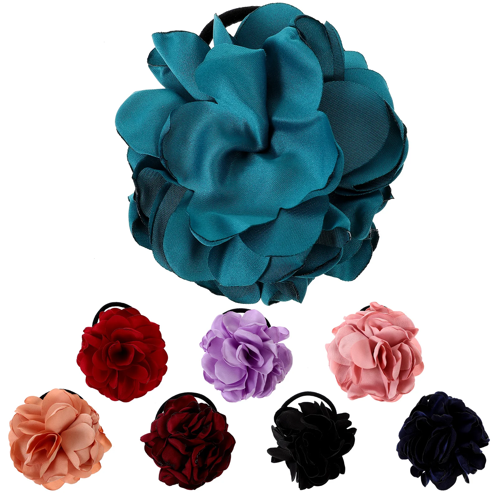 

Artificial Flower Hair Tie Elastic Rope Ties Girls Women Ponytail Holders Headdress