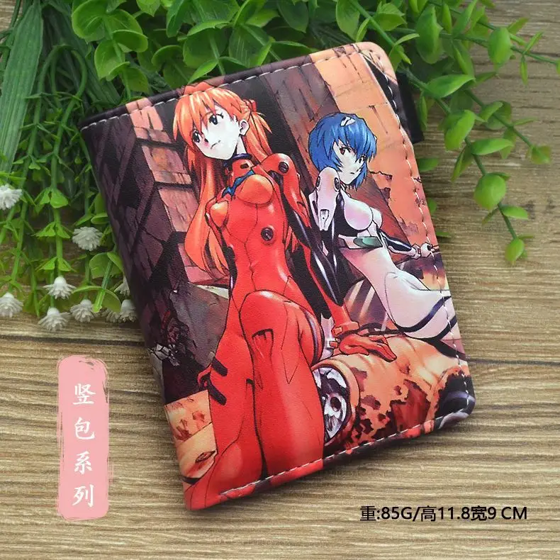 E-Mell EVA Ayanami Rei Asuka Langley Soryu Ikari Shinji PU Short Wallet