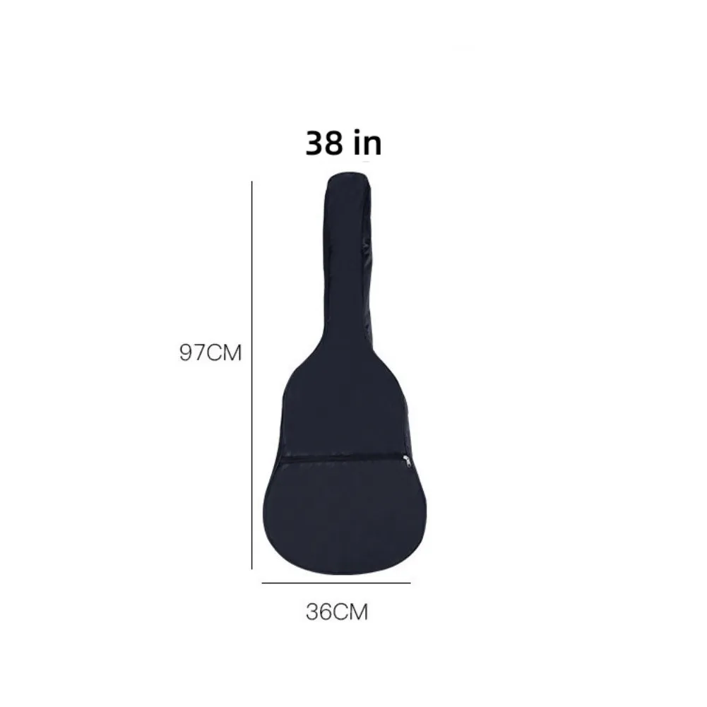 1Pcs Black 38/41/40in Waterproof Full Size Acoustic Guitar Bag Padded Backpack Carry Case With 5mm Sponge Padded enlarge