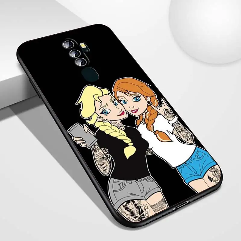 Чехол для телефона с рисунком Принцессы Диснея девочек черный чехол OPPO Find X5 X3 X2 Neo