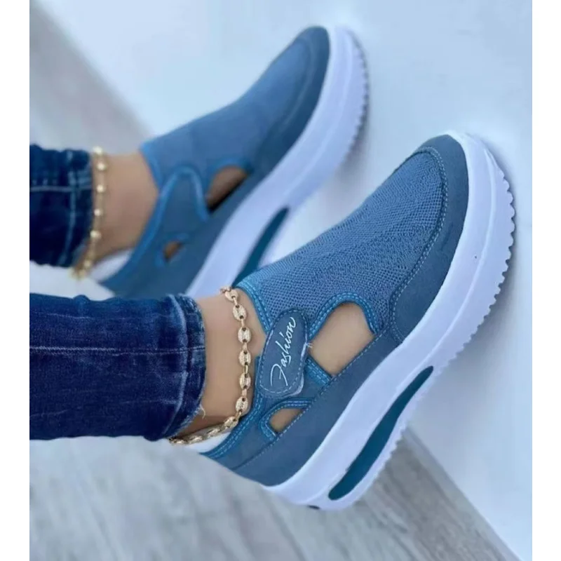 

2023 New Women Fashion Women's Sneakers Platform Flats Spring 2022 Casual Breathable Wedges Ladies Summer Shoes Sandals Loafer