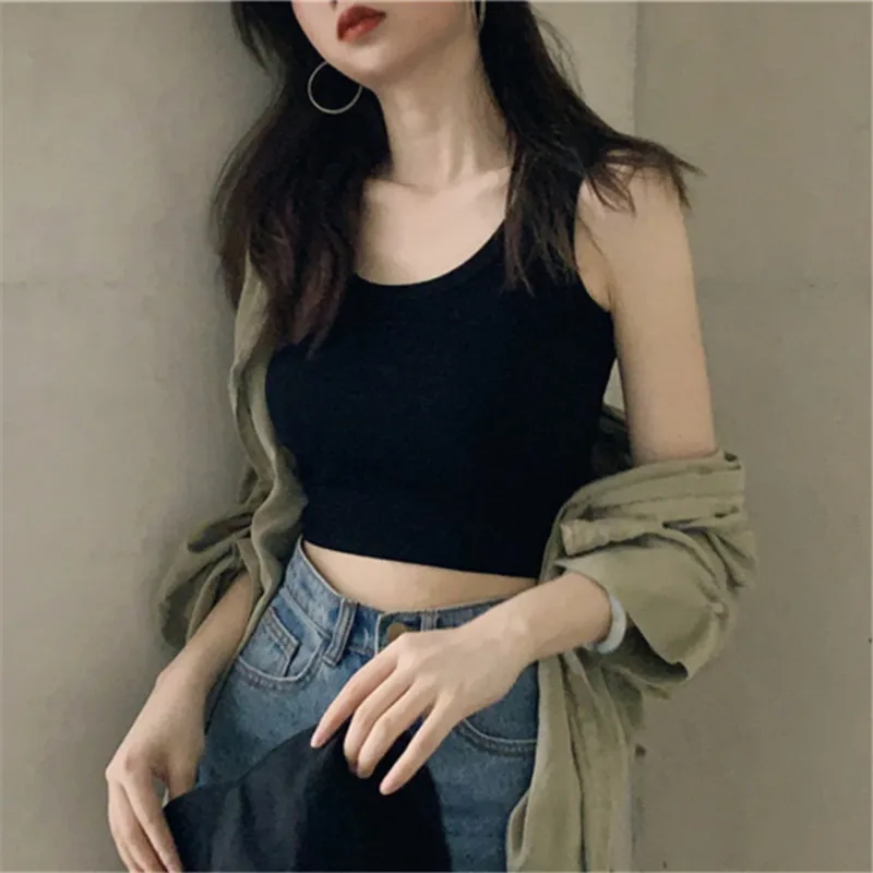 

Versatile Spring/summer Women's Tank Top with a Trendy Niche Design and a Bottomed Short Top That Can Be Worn Externally
