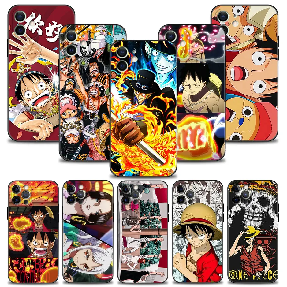 

Mobilephone Case for iPhone 13 12 11 Pro Max XS XR X 8 7 6 6S Plus SE 5 14 13mini 12mini Cover Funda One Piece Luffy and Sabo