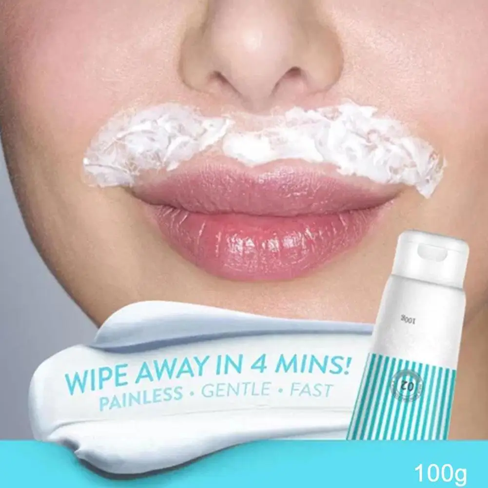 

100ml Lip Hair Removal Cream Ice Feel Relaxing Hair Dropshipping And Mild Women Wax Tools Facial Cream Painless Beauty Remo C7R6