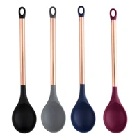 premium food rose silicone cable spoon for kitchen