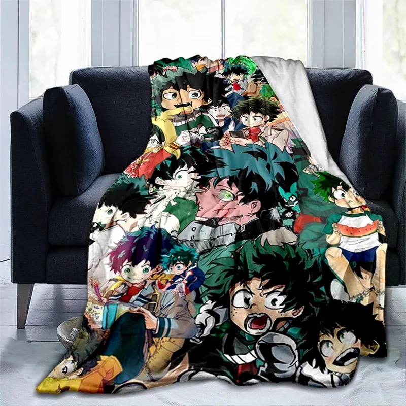 

Anime My Hero Academia Deku Blanket Flannel Blanket Comfortable Warm Blanket Suitable Sofa Bed Cover Office All Seasons Blanket