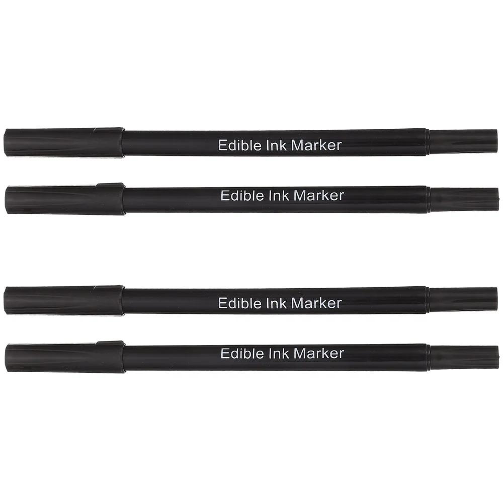 

4pcs Double-tips Markers Practical Edible Pens Cookie Decorating Pens Convenient Edible Markers