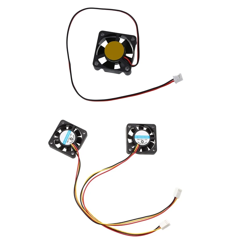 

1Pc 30Mm X 30Mm X 10Mm 2Pin DC 12V Sleeve Bearing 6000RPM Cooling Fan & 2 Pcs 3 Pin 40Mm Square PC Computer Cooling Fan