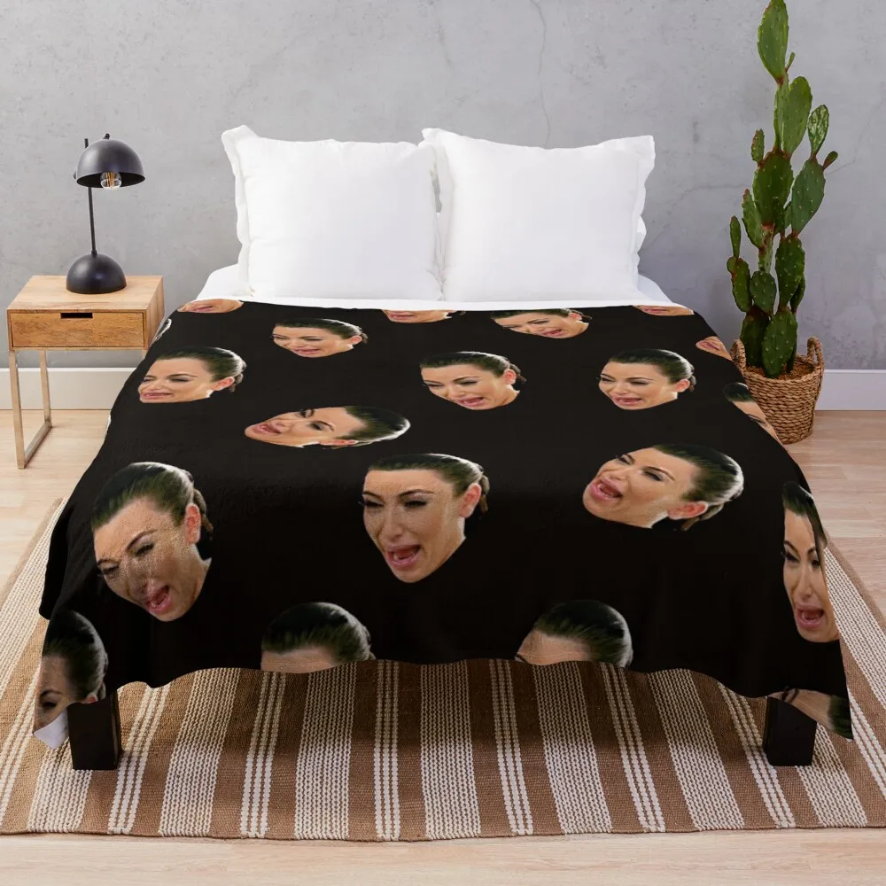

Плачущее одеяло Ким Кардашьян, мягкое клетчатое теплое одеяло