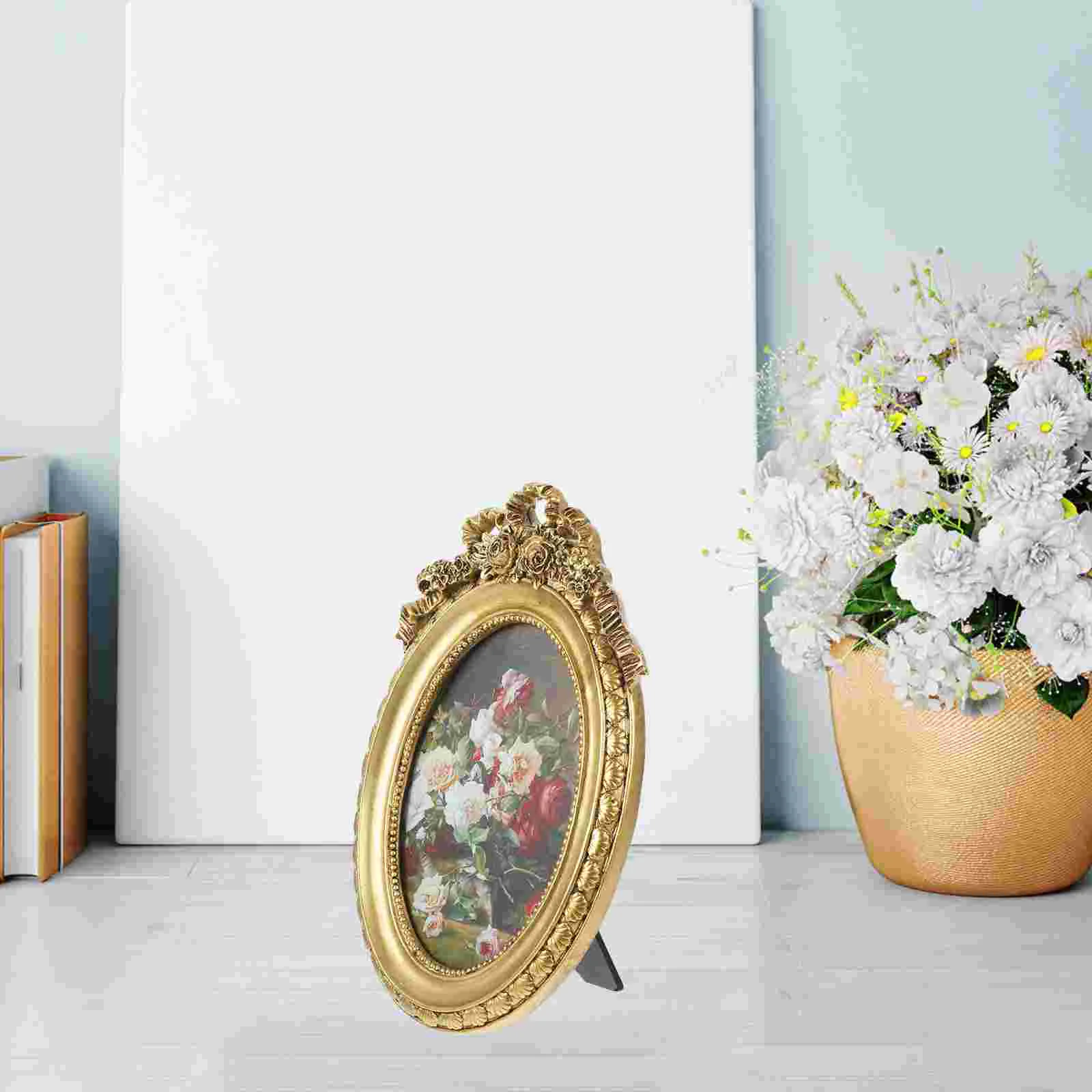 

Small Picture Frame Photo European Style Display Desk Props Retro Frames