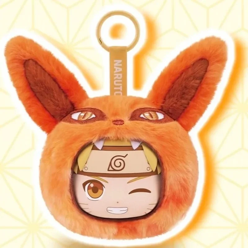 Фото Eaki Naruto Shippuden: Красочная плюшевая сумка для наушников (слепой бокс), милый аниме-аксессуар, подвеска-украшение с Саске и Гаарой, подарок №2