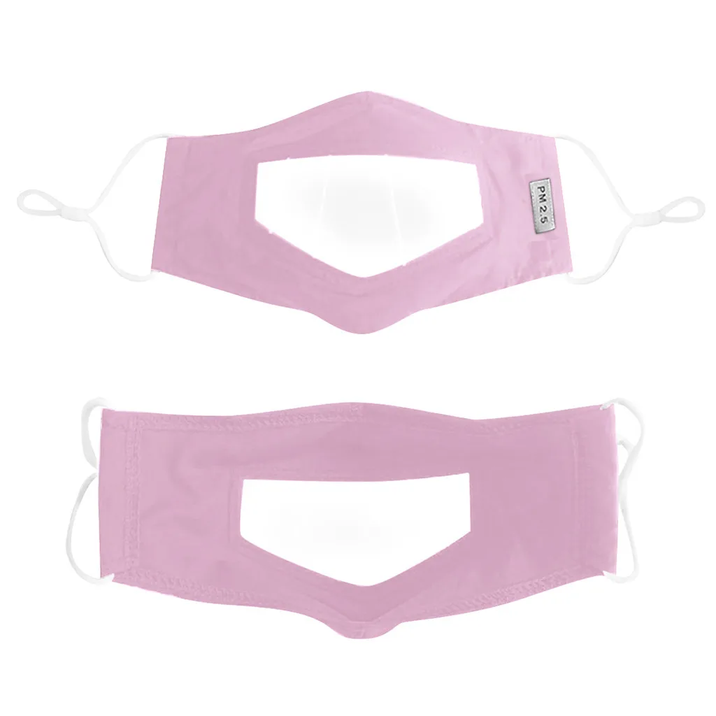 1/4 шт. маски с прозрачным окном видимое выражение для глухих и плохих слуховых