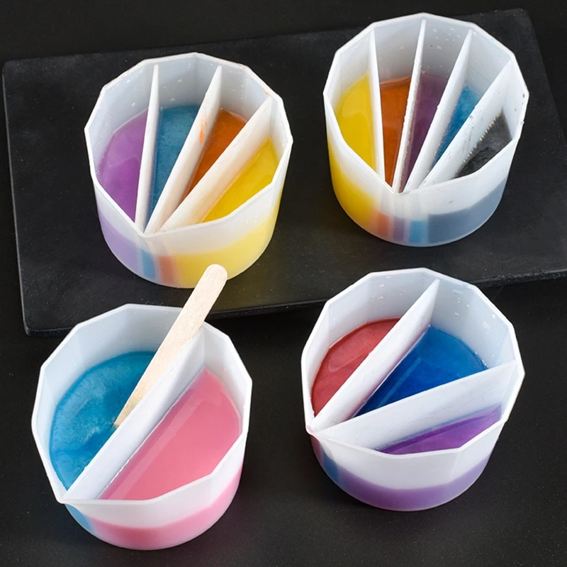 

X6HE Silicone Mixing Color Cup Distribution Cup DIY Epoxy Resin Measuring Tools Toning Cup Crystal Jewelry for Jewelry Making