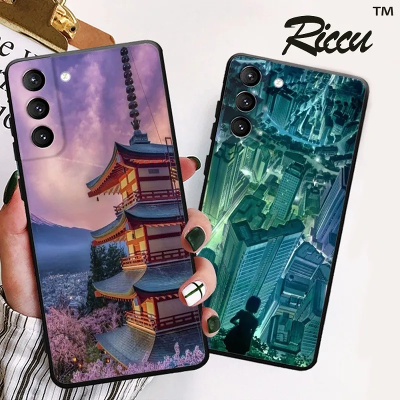 

Ins World Landscape Architecture Phone Case For Samsung Galaxy S22 23 21 S20 FE Ultra S10 S9 Plus S10e Note 20Ultra 10Plus Cover
