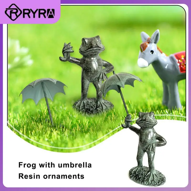 Cute Garden Statues And Sculptures There Is A Base Lawn Flower Bed Animal Modeling Ornaments Artistic Garden Decorations