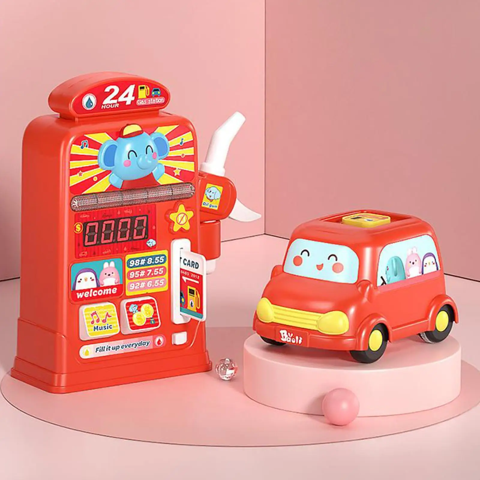 

Simulated Automobile Gas Station Petrol Station Scene for 3 4 5 6 Ages Kids