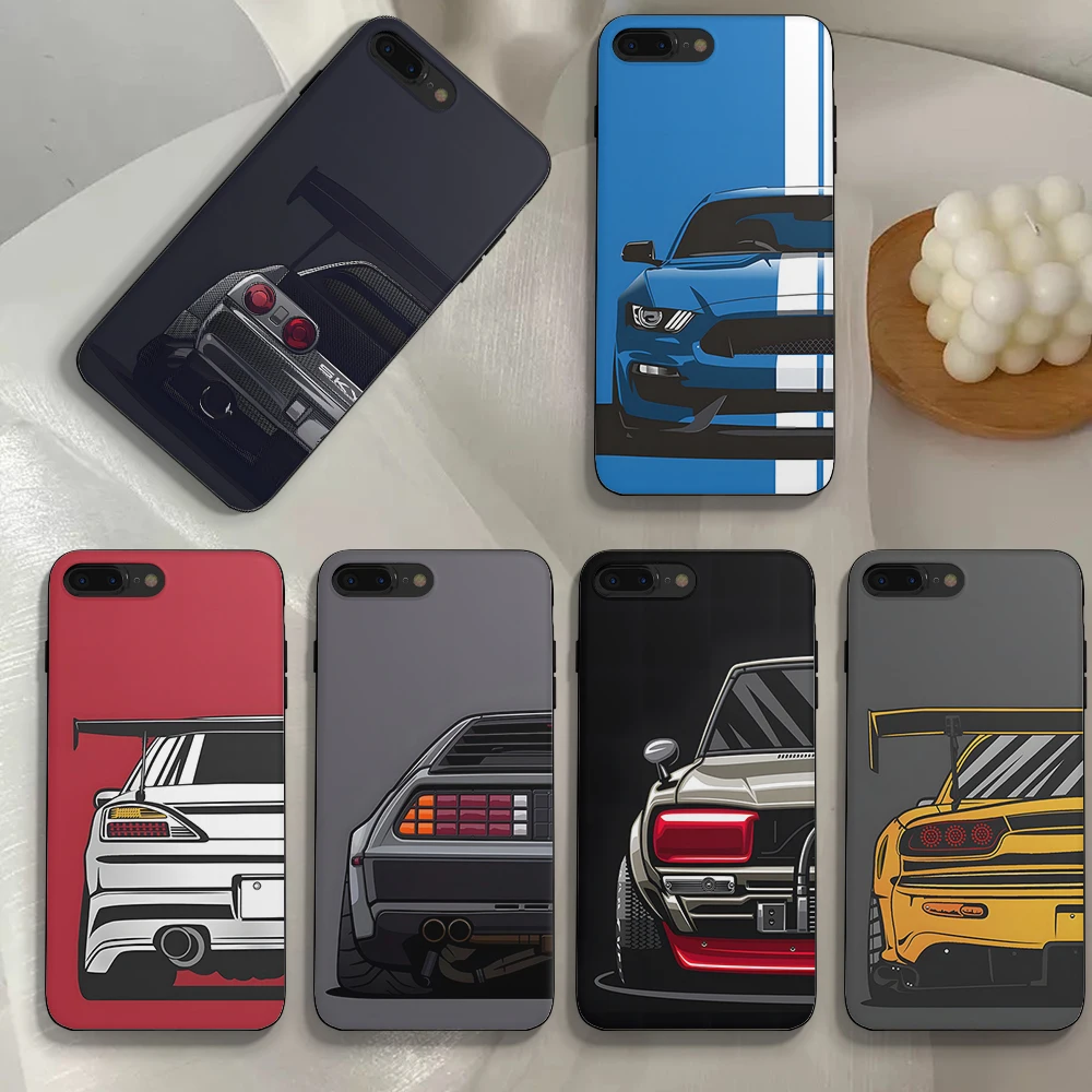Японский чехол для телефона с рисунком спортивных автомобилей и комиксов IPhone 14 Pro