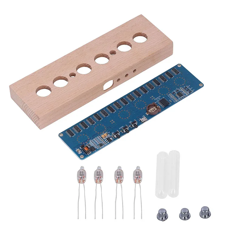 Светящиеся трубчатые цифровые часы In14 сделай сам вакуумные креативные