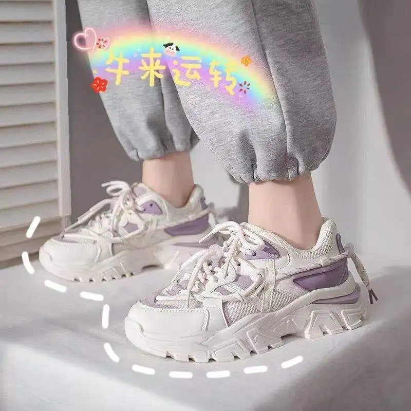 

Fashion Women Sneakers Outdoor Running Shoes Breathable Mesh Comfortable Walking Shoes Air Cushion Lace Up Women Sports Shoes