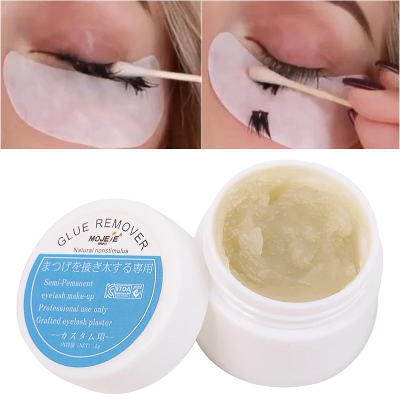 

1 Pcs Grafting Eyelashes Remover Glue Non-irritating Plant Adhesive Gel Quick-removing Lashes Makeup Lash Remover Glue Cream 5g