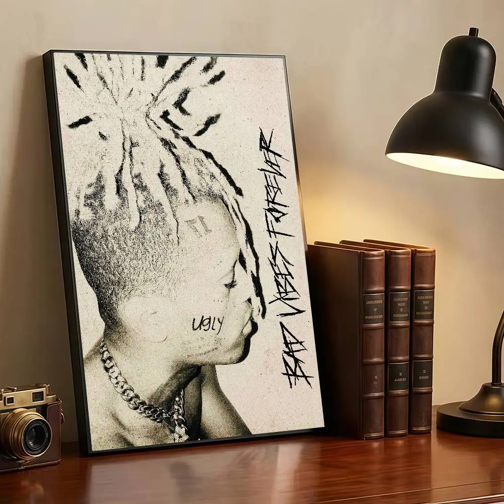 Фото Самоклеящиеся отклеивающиеся постеры-наклейки Bad Vibes Forever X-XXXTENTACIONS подходят для безрамного декора стен в комнате. №1