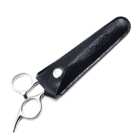 bluezoo scissors with leather cover stainless steel barber hair scissors hair scissors beard scissors salon hairdressing shears