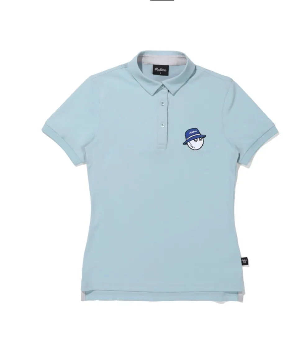 

Корейская Оригинальная одежда для гольфа MALBON, футболка с коротким рукавом, Женская рубашка-поло с высоким лацканом