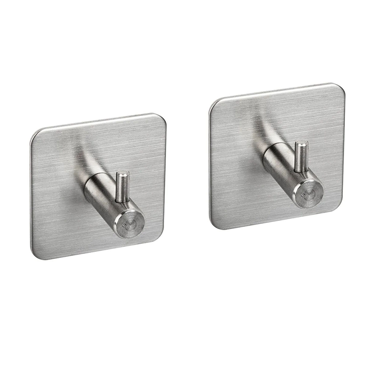 

2pcs Self Adhesive Bath Hooks Stainless Steel Bathroom Towel Hook Stick Wall Hooks Clothes Hangers Holder for Home Kitchen Robe