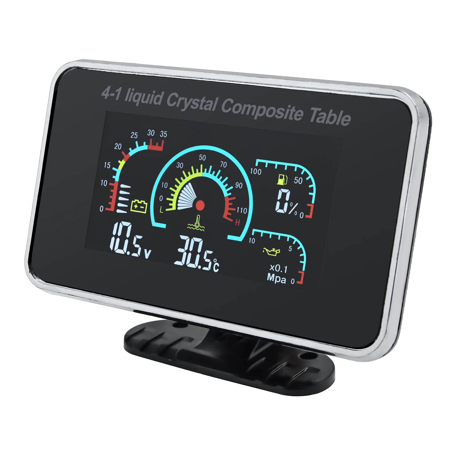 

H 4в1 ЖК-дисплей Автомобильный цифровой датчик давления масла Напряжение топлива Измеритель температуры воды M10 Датчик температуры Автозапчасти 12 В 24 В