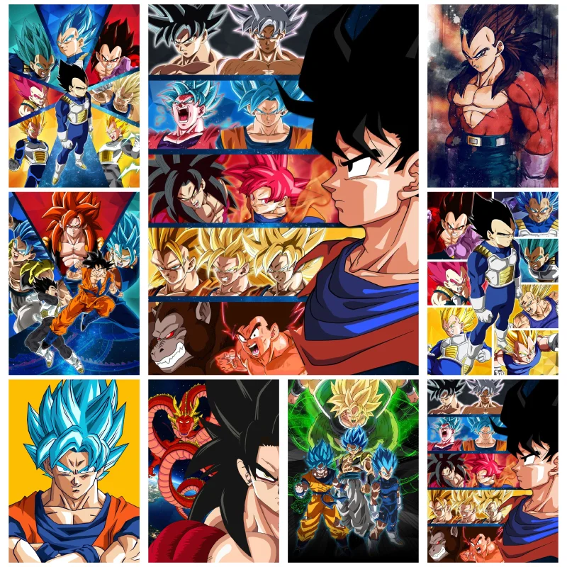 

Classic Oil Painting Japanese Anime Dragon Ball Majin Buu Vegeta Mural Decoration Picture Wall Art Kids Bedroom Decor 40x50cm
