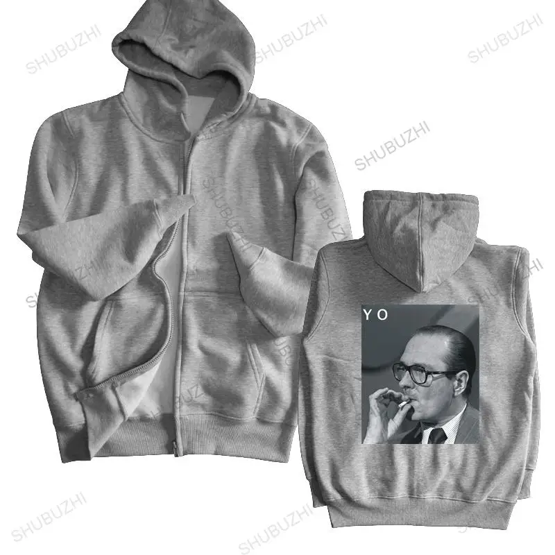 

Man black zipper hoody Jacques Chirac - yo rap hip hop fumer paris mode fashion FRANCE drop shipping men autumn sweatshirt