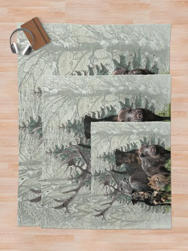 Одеяло Jagdterrier для детей покрывало с изображением зверя и силы Brute диваном